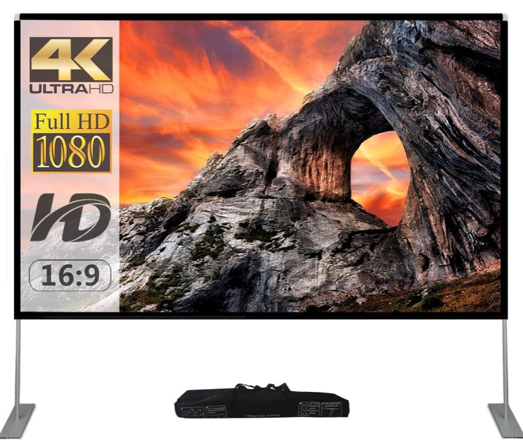 New Skerell Projector Screen with Stand 100 inch Portable Projection Screen 16:9