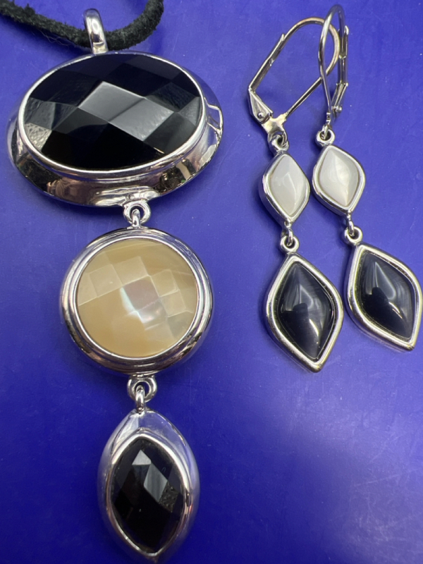 Vintage Statement ELLE Sterling Drop Pendant Iconic Ruby