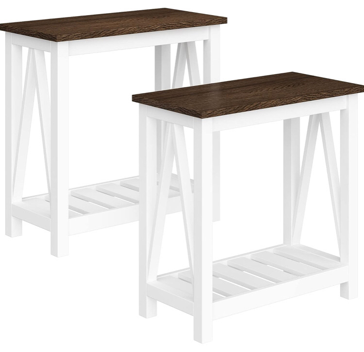 New ChooChoo End Table (White, 23.6x11.8x23.6)