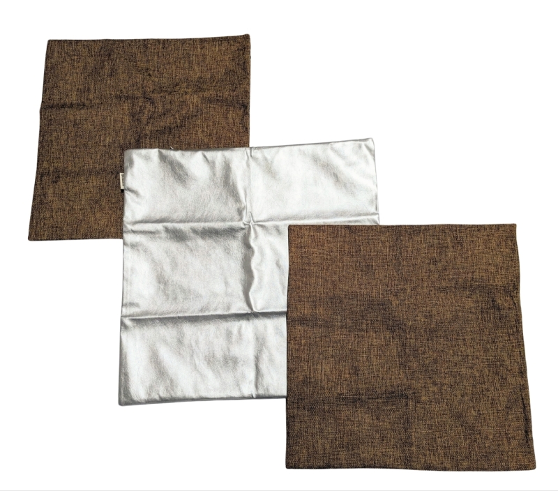 3 New Pillow / Cushion Covers : 17.25x17.25" & 19.5x19.75"