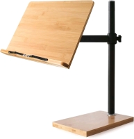 New - Wishacc Bambo Book Stand / Phone Holder , Height Adjustable , measures 15"&times;11"
