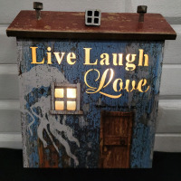 LIVE LAUGH LOVE Light-Up Home Decor Wall Accent - New