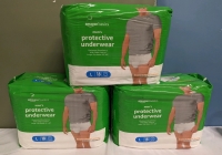 54 (3 packs) New Amazon Basics Men's Protective Underwear - Large