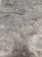 Grey Shaggy Soft Faux Area Rug - 60 by 86"