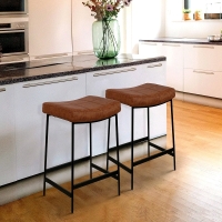 2 New Anmytek 27" Backless Barstools Counter Height