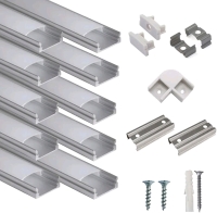10 pk New Hunhun 3.3ft/1Meter U Shape LED Aluminum Channel System with Milky Cover
