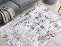 New - Vamcheer 8ft&times;10ft Machine Washable Rug , Grey / Blue / White