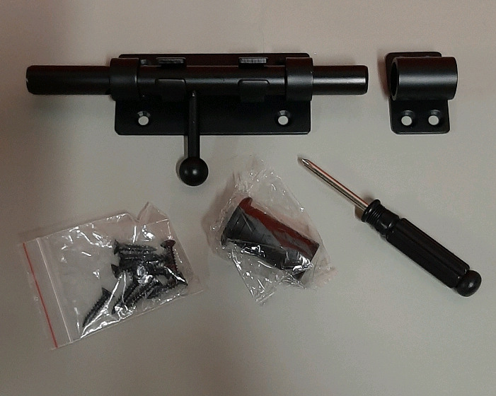 New and in Original Packaging Sliding 6.3" Gate Latch. All installation items in the box