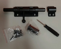 New and in Original Packaging Sliding 6.3" Gate Latch. All installation items in the box