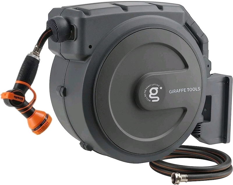 New Giraffe Tools Retractable Water Hose Reel AW40 1/2 Inch x 130 ft