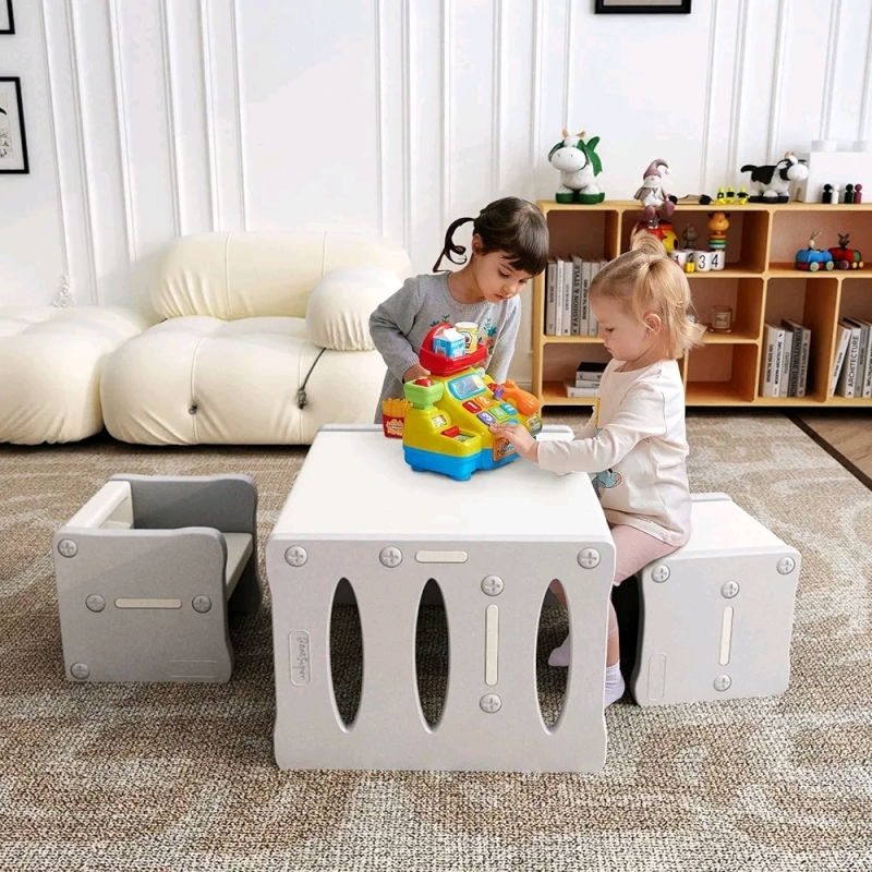 New BanaSuper Kid's Table and 2 Chairs Set Plastic