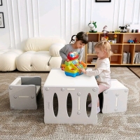 New BanaSuper Kid's Table and 2 Chairs Set Plastic