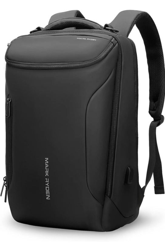NEW MARK RYDEN Business Backpack for Men, Waterproof High Tech Backpack with Sport Car Shape Design and USB Charging Port, Travel Laptop Backpack Fits 17.3 Inch Notebook (YKK-3 Pocket)