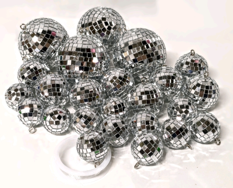 LET'S DISCO! 24 New Mirrored Disco Balls in 3 Sizes