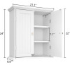 NEW ChooChoo Bathroom Wall Cabinet, Over The Toilet Space Saver Storage Cabinet, Medicine Cabinet with 2 Door and Adjustable Shelves, Cupboard - 2