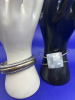 12 Strand Box Chain Bracelet & Modernist Cuff Bracelet - 5