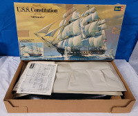 Revell 1976 U.S.S. Constitution " Old Ironside " Model Kit , 1:96 Scale . Open Box , Not Started