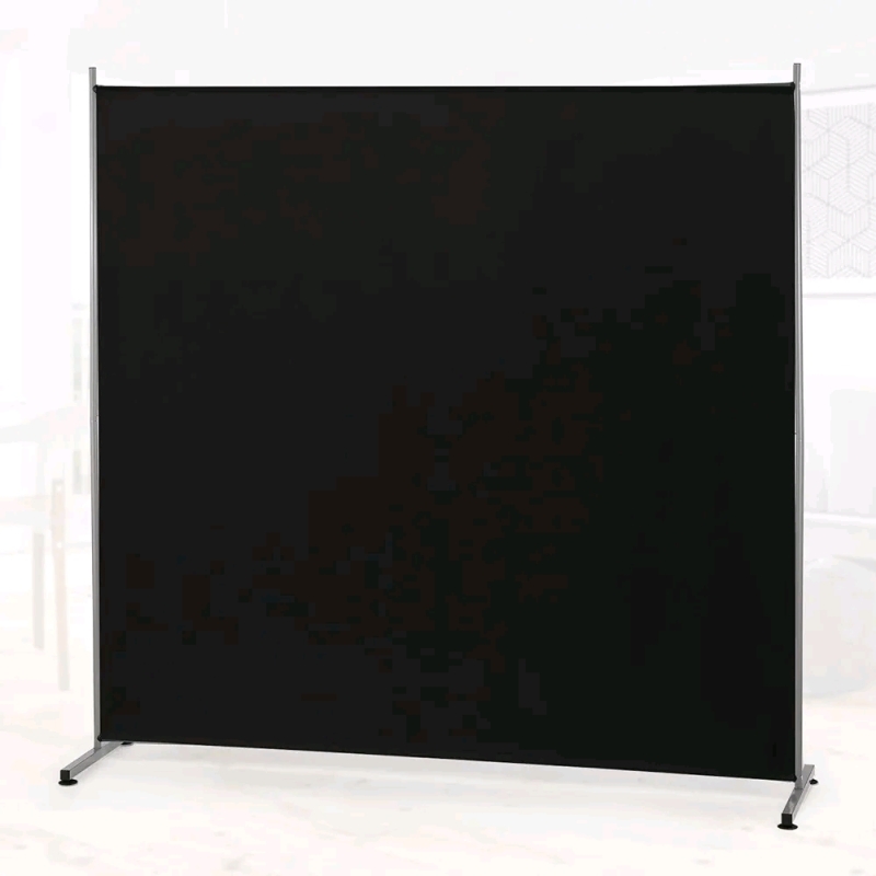 New - Single Large Panel Room Divider, Privacy Screen . Measures 71"&times;71" , Black
