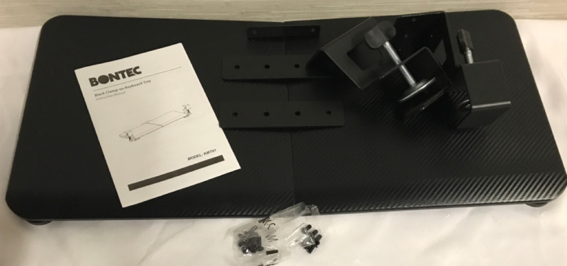 BONTEC Black Clamp-on Keyboard Tray Modle KMT01 25 x 12 inch