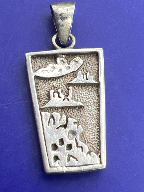 Navaho Double sided 925 Sterling Pendant