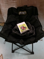MZQLN Compact Heated Camping Chair with Battery Pack, 3 Heat Levels and Supports 400 lbs
