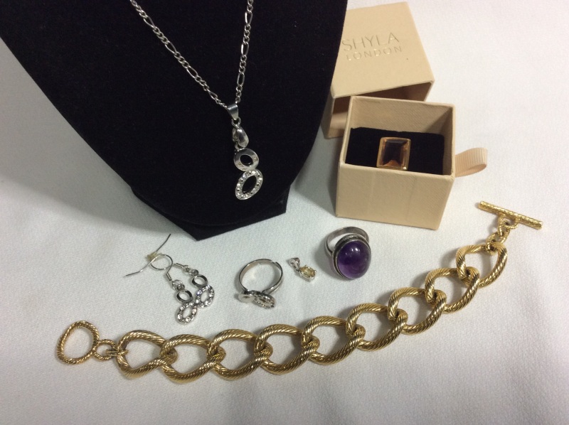 Sterling Silver & 18KGP Jewelry Necklace Earring Rings Bracelet Monet Shyla