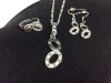 Sterling Silver & 18KGP Jewelry Necklace Earring Rings Bracelet Monet Shyla - 2