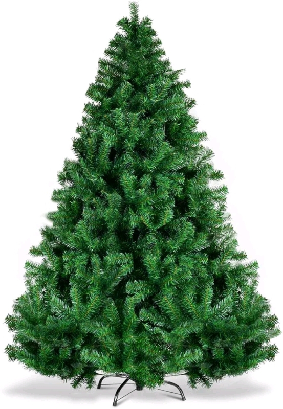 New - GoPlus 6ft Artificial Christmas Tree , Unlit Christmas Pine Tree with Foldable Metal Stand