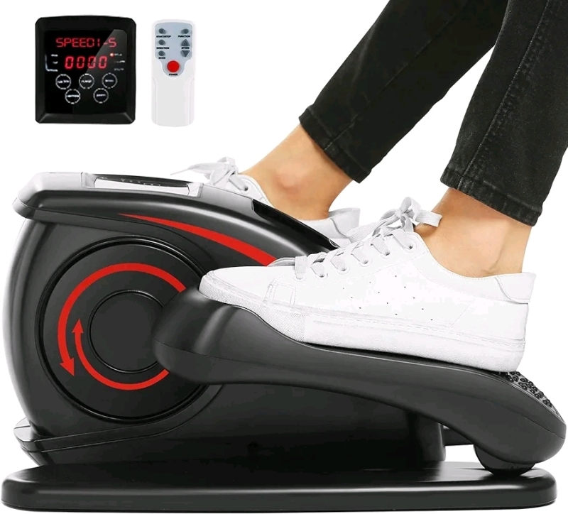 New - ANCHEER Under Desk Elliptical Machine, Pedal Bike Exerciser with Remote