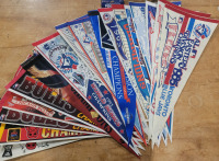 Toronto & Chicago Sports Pennants . Blue Jays , Raptors & Bulls . 19 Pennants