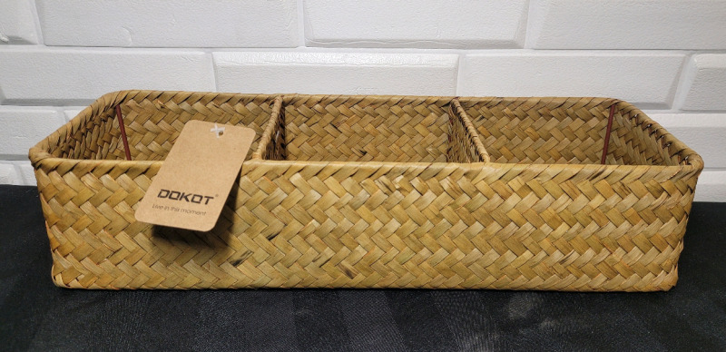 New - Dokot 3-Slot Basket . Measures 14.5"&times;4 3/4"&times;3.5"