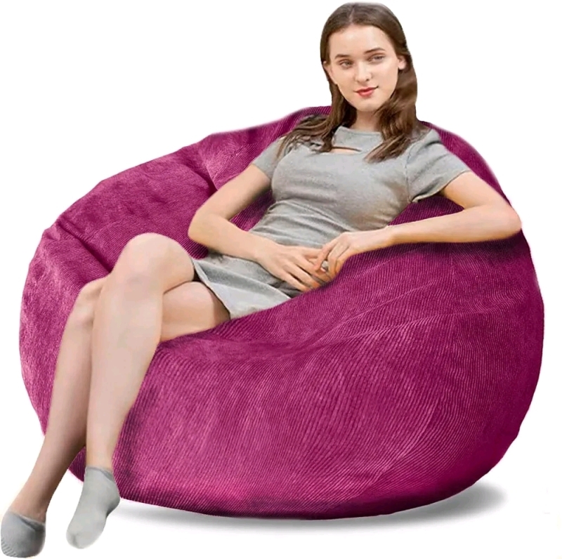 New - Kisoy 3Ft Bean Bag Chair, High-Rebound Memory Foam Filled Bean Bag
