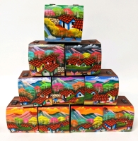 10 New Gorgeous and Brightly Coloured Small Handpainted Wooden Chests / Ring Boxes