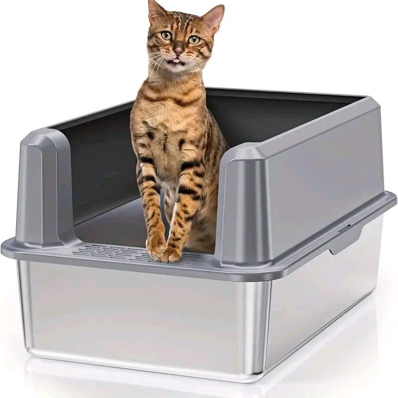 New Freefa Open Stainless Steel Litter Box