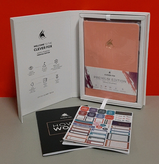 New Clever Fox Premium Weekly Planner. Comes with stickers for important meetings or some are just to perk you up. Sealed.