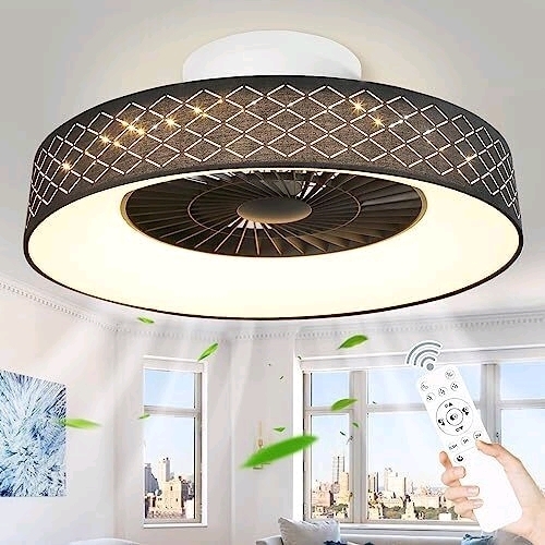 New DLLT Low Profile Ceiling Fan with Light, 22.5'' LED