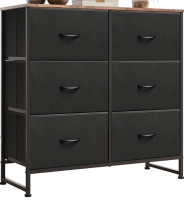 New WLIVE Fabric Dresser for Bedroom, 6 Drawer Double Dresser