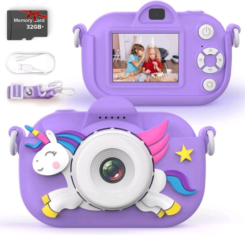 New Unicorn 1080p Kids Camera with 32gb Memory Card : Adorable and Working!