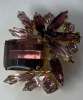 Lilac Shadow Mid Century Brooch Foiled back Stone. - 2