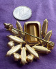 Lilac Shadow Mid Century Brooch Foiled back Stone. - 3