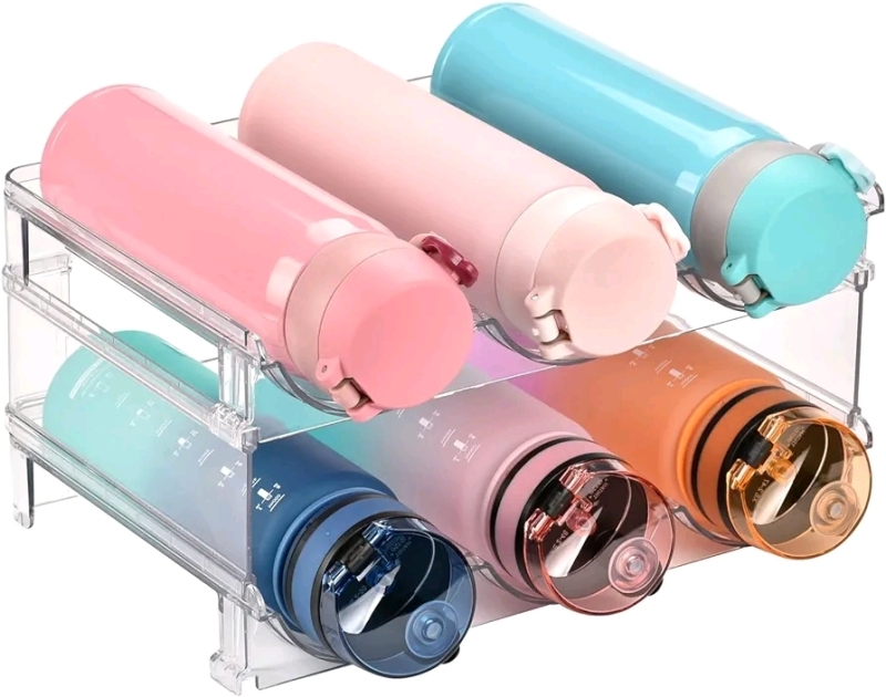 New - 2-Tier Water Bottle Storage Racks , Store upto 6 Bottles