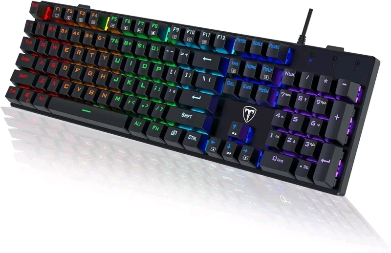 New - LED Rainbow Backlit 104 Keys USB Wired Gaming Keyboard