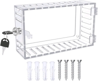 New - Thermostat Lock Box, Acrylic Transparent Thermostat Cover Lock with Keys