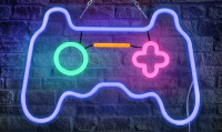 New - SOLIDEE LED Neon Sign Gamepad Shape LED Neon Lights , Adjustable Brightness .