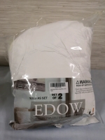 2 New Edow Throw Pillows - 16x16"