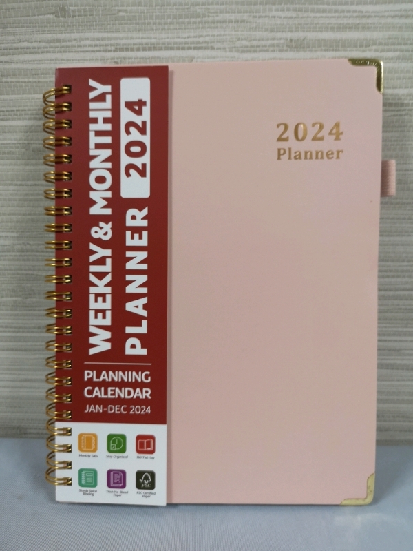 New 2024 Weekly and Monthly Planner - Jan - Dec 2024