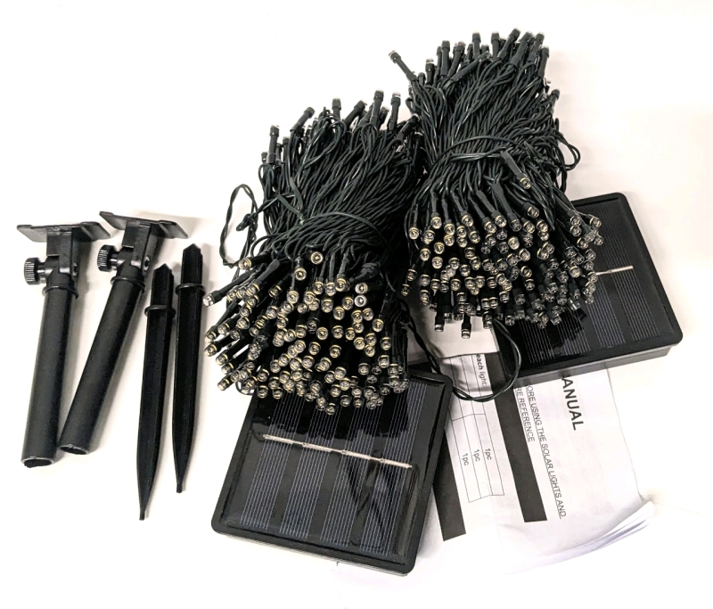 2 New Bundles of Solar Powered LED String Lights