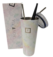 New Iron Flask 32oz Classic Tumbler with 2 Metal & 2 Plastic Straws + Straw Cleaner Brush