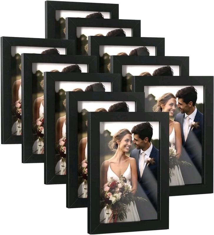 New HappyHapi 10-Pack 4x6 Inch Picture Frames