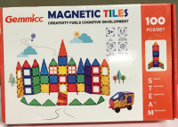 100 Gemmicc Magnetic Play Tiles Set